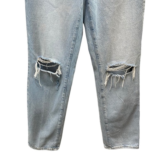 PacSun High Rise Ripped Knee Dad Jeans Light Blue Wash Size 25 - Picture 5 of 12